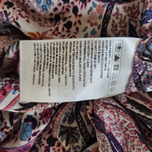 Ba&Sh Rose Boho Casual Hippie Maxi Dress With Paisley Print Bee Size Small - Picture 16 of 16